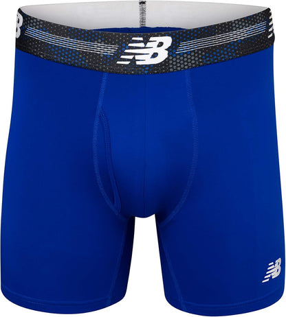 Men'S Performance Boxer Briefs with Fly, Breathable Stretch Underwear, Moisture Wicking, Soft Waistband (3 Pack)