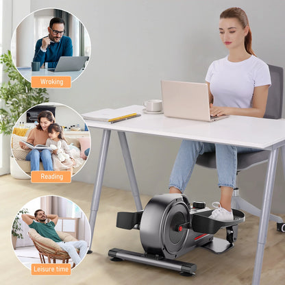 under Desk Elliptical Portable Pedal Exerciser Equipment for Senior Leg Workout Home Office Fitness